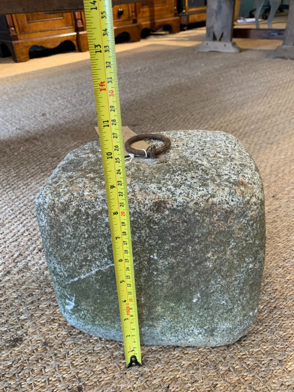 Antique granite tethering block   View IV