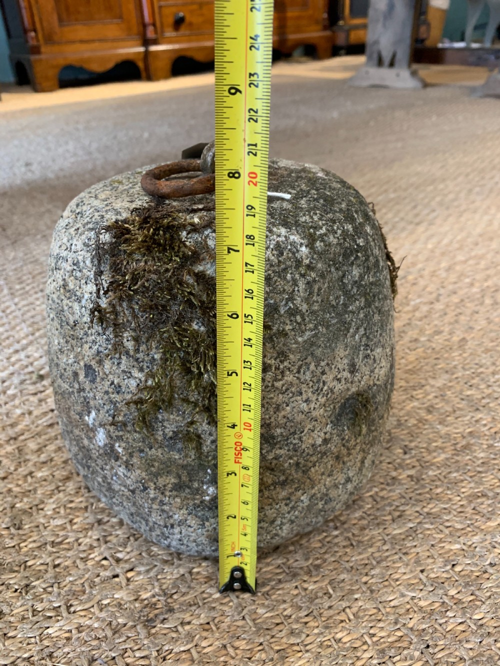 Antique Granite tethering block   View III