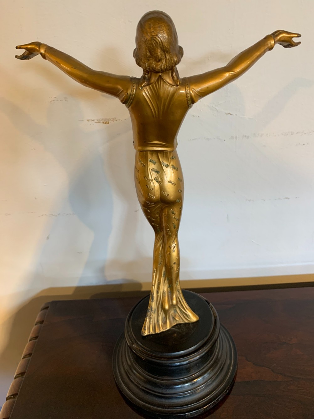 Art Deco spelter figure of a woman  View III