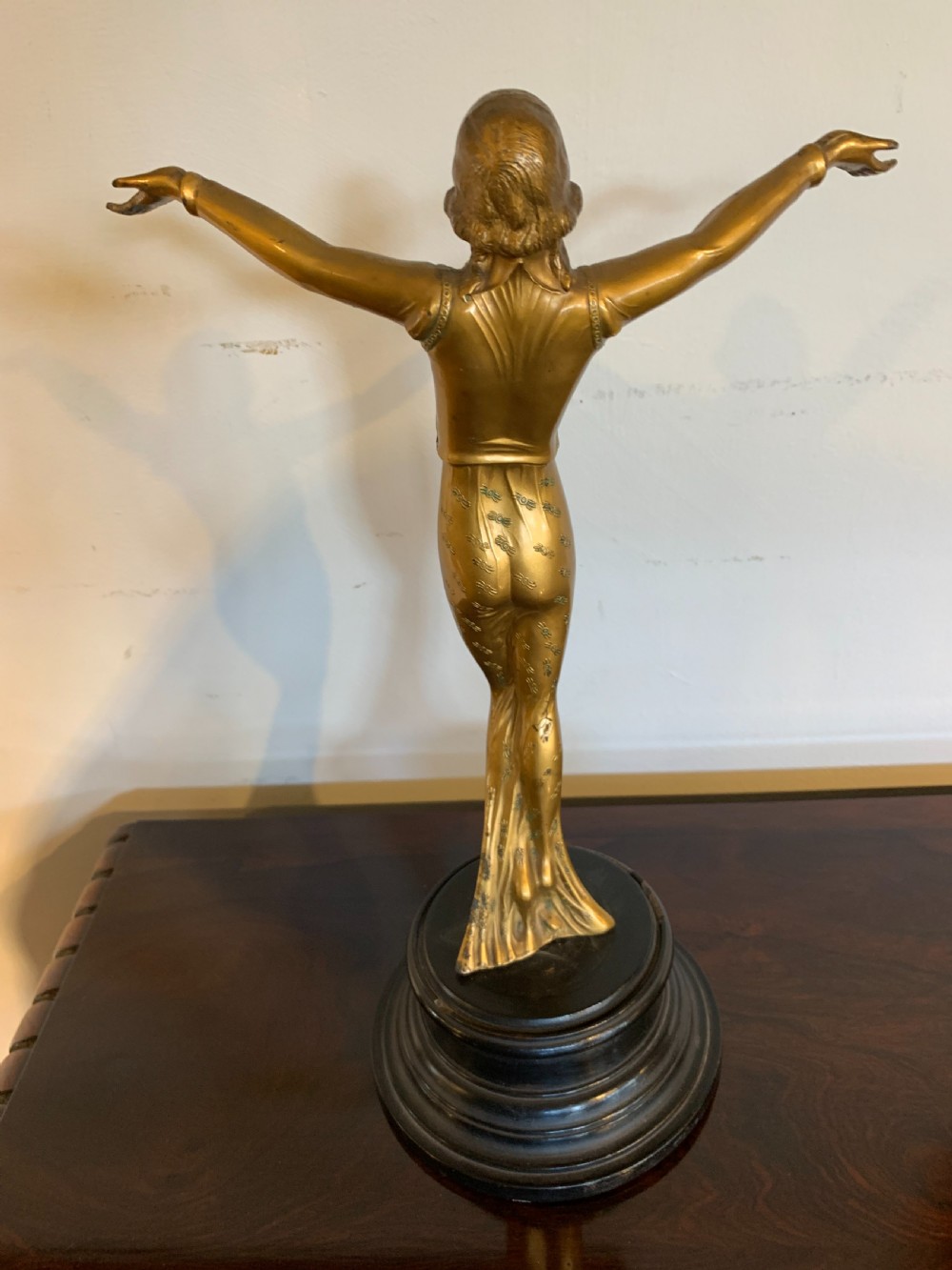 Art Deco spelter figure of a woman  View IV