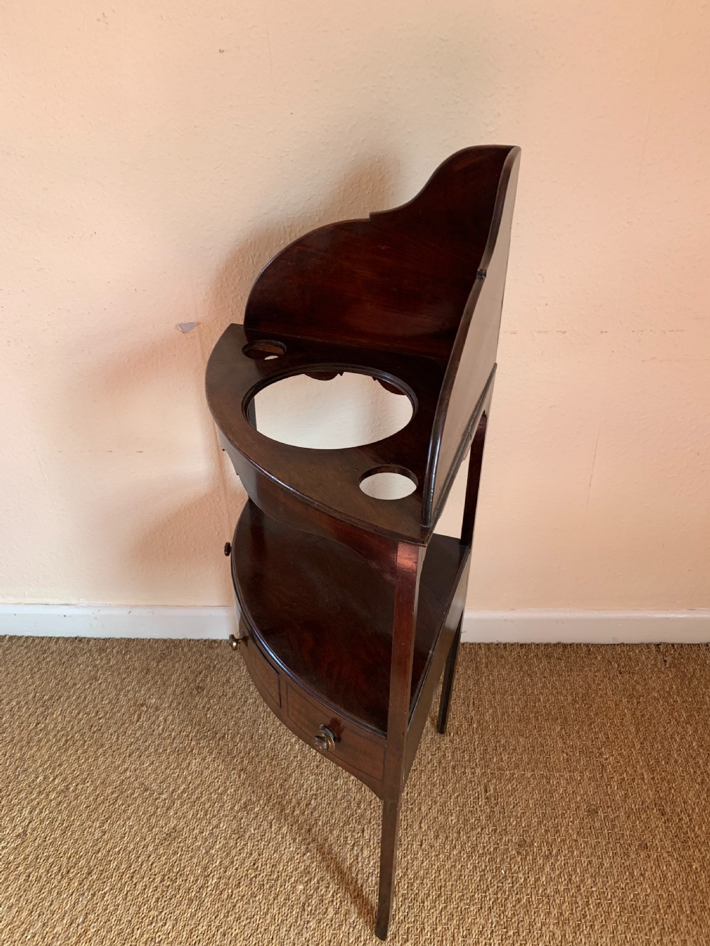 Georgian mahogany corner washstand  View IV