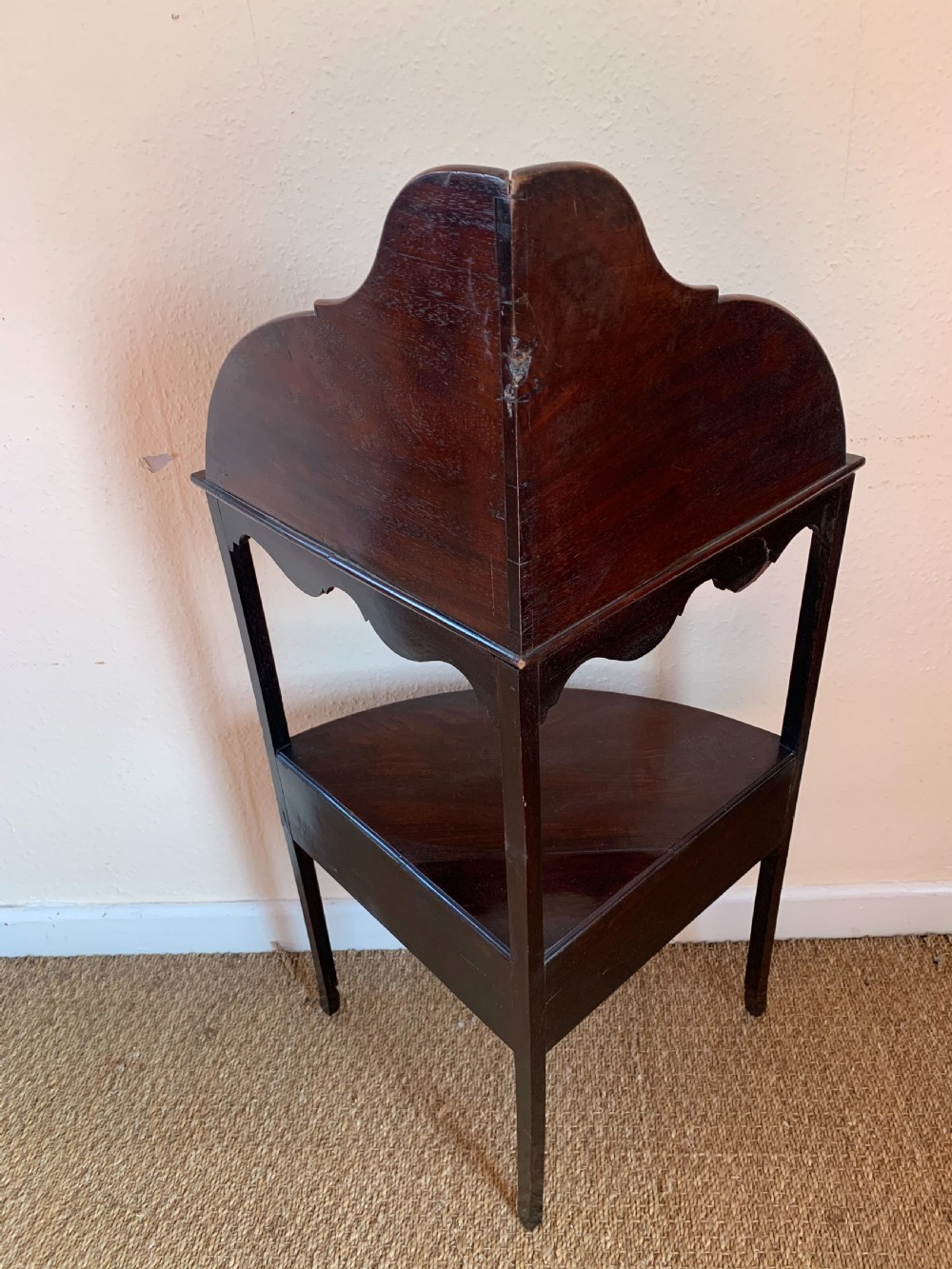 Georgian mahogany corner washstand  View V