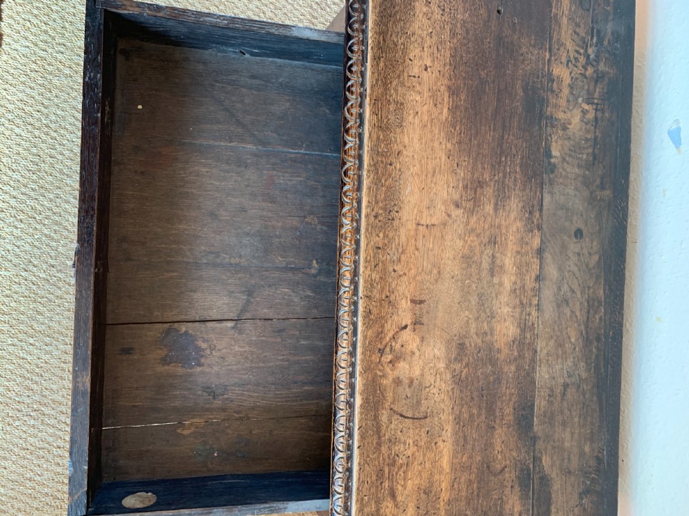 Antique oak side table  View IV
