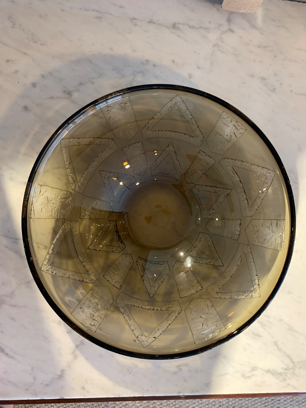 Daum Nancy Shallow glass bowl 