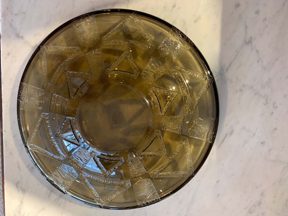 Daum Nancy Shallow glass bowl  View II
