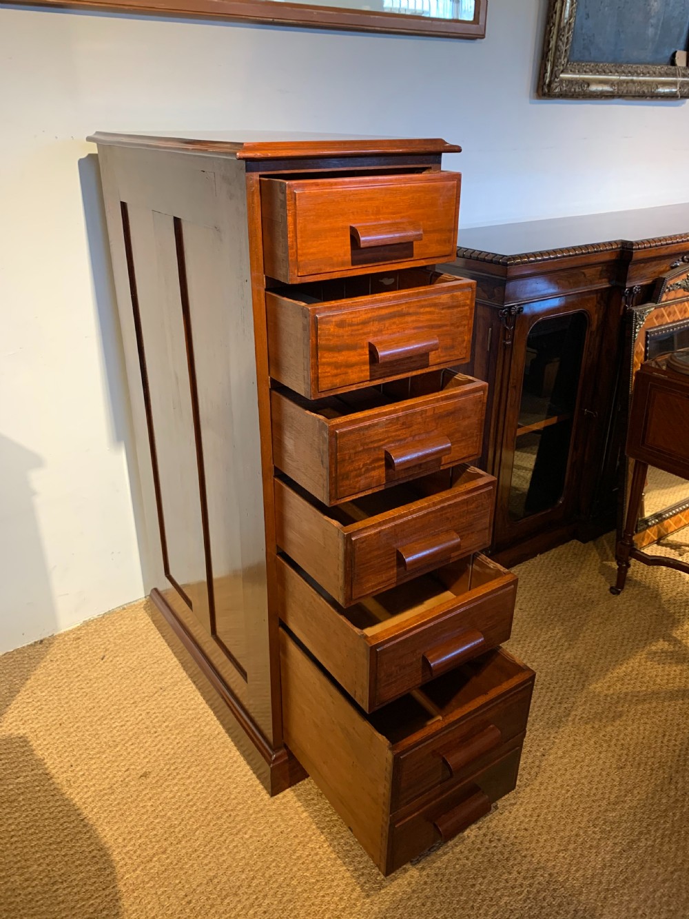 Edwardian Mahogany filing cabinet  View VII