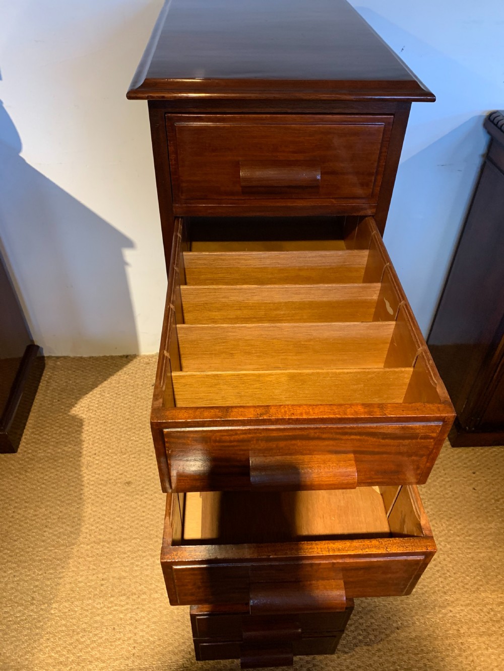 Edwardian Mahogany filing cabinet  View XI