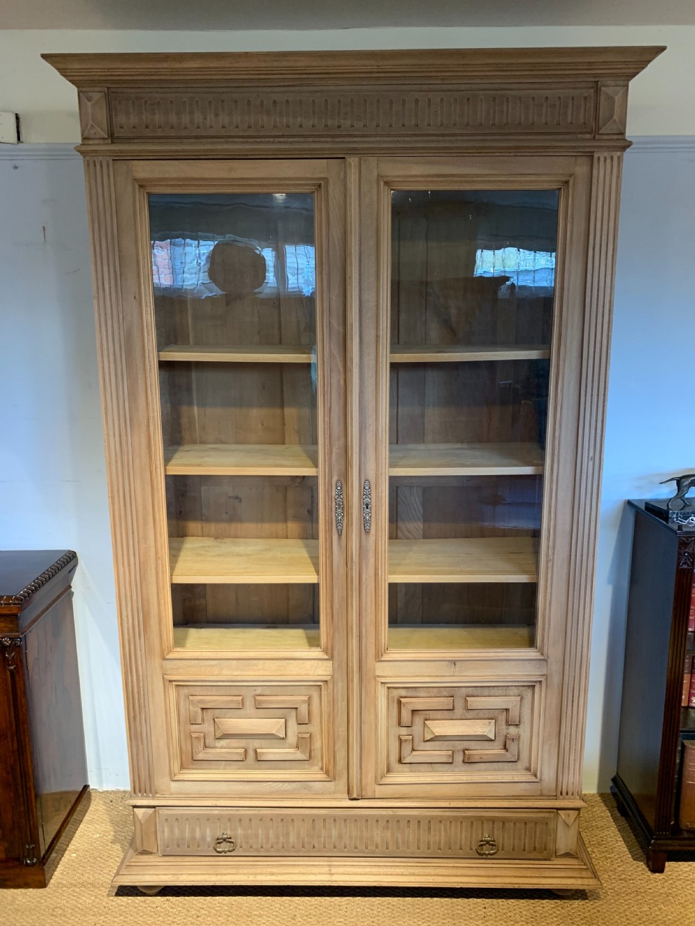 Walnut 2 door bookcase 
