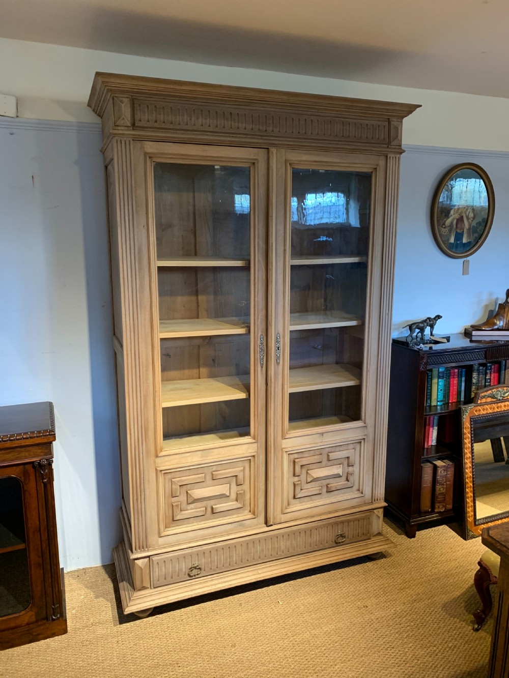 Walnut 2 door bookcase  View II