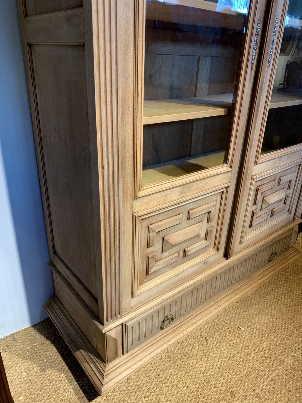Walnut 2 door bookcase  View IV