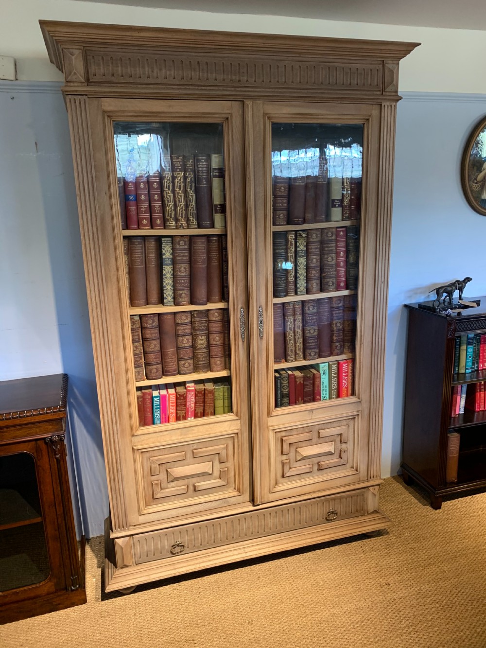 Walnut 2 door bookcase  View XI