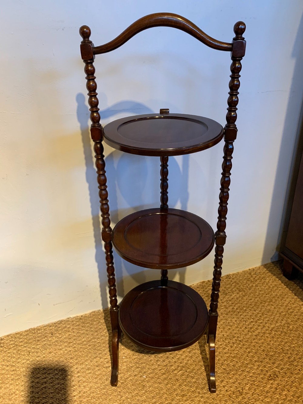 Edwardian mahogany cake stand  View II