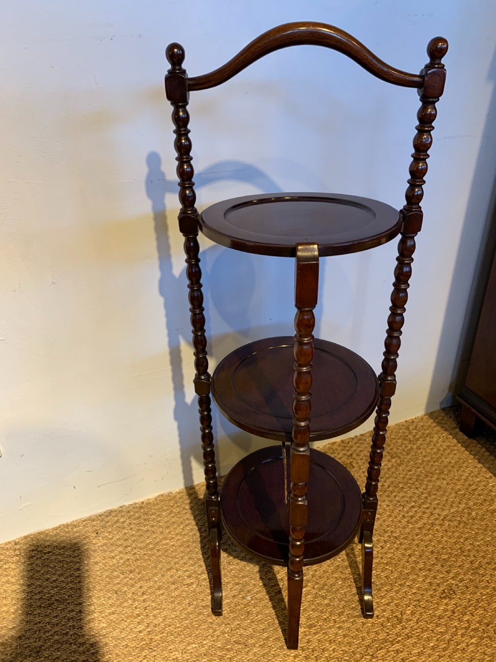 Edwardian mahogany cake stand  View V