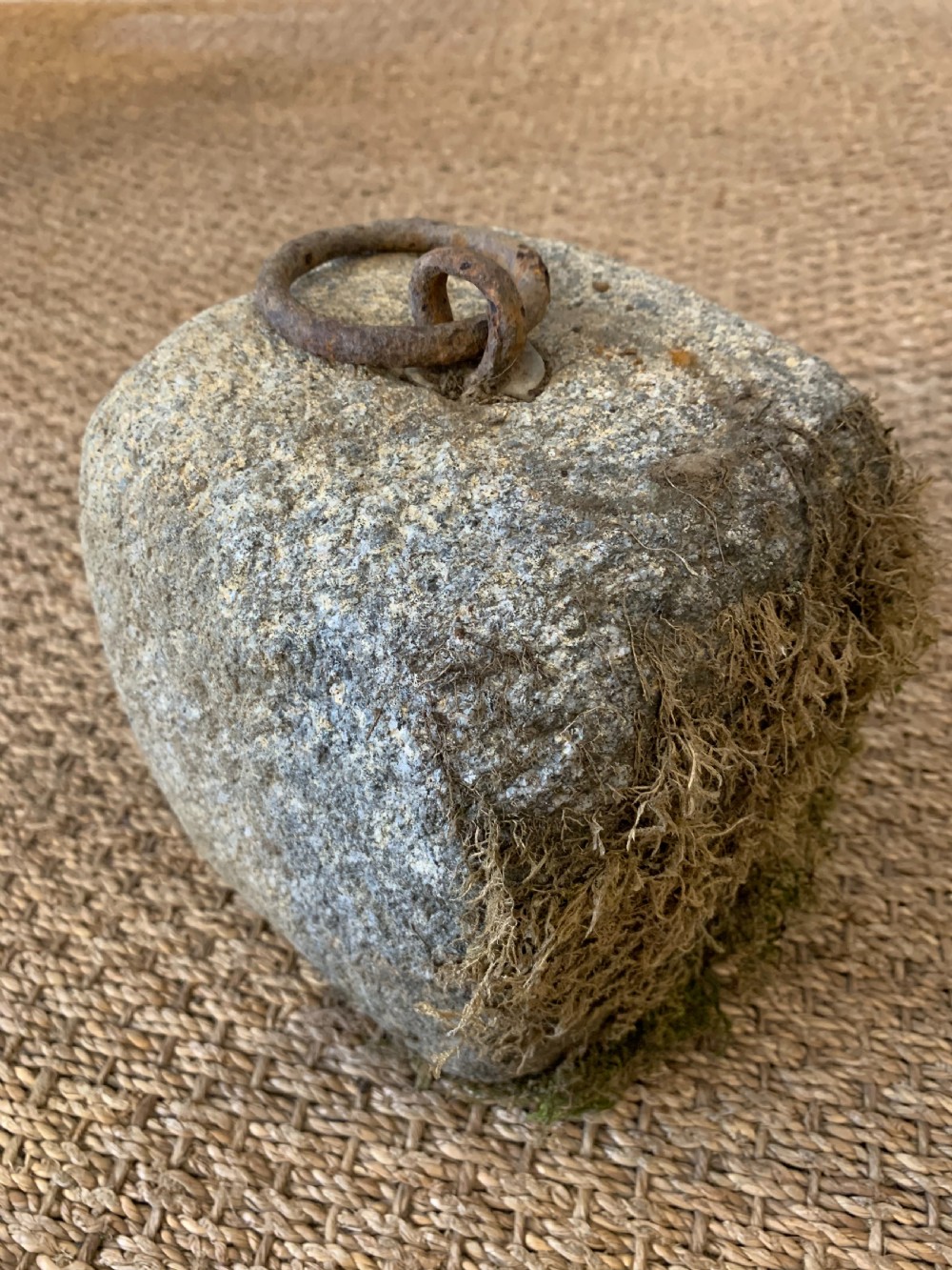 Antique granite tethering block 