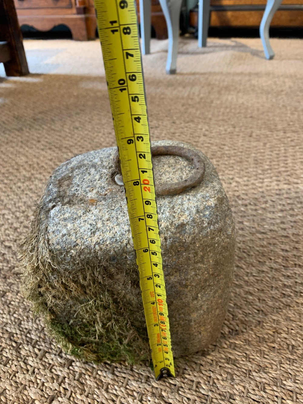 Antique granite tethering block  View V