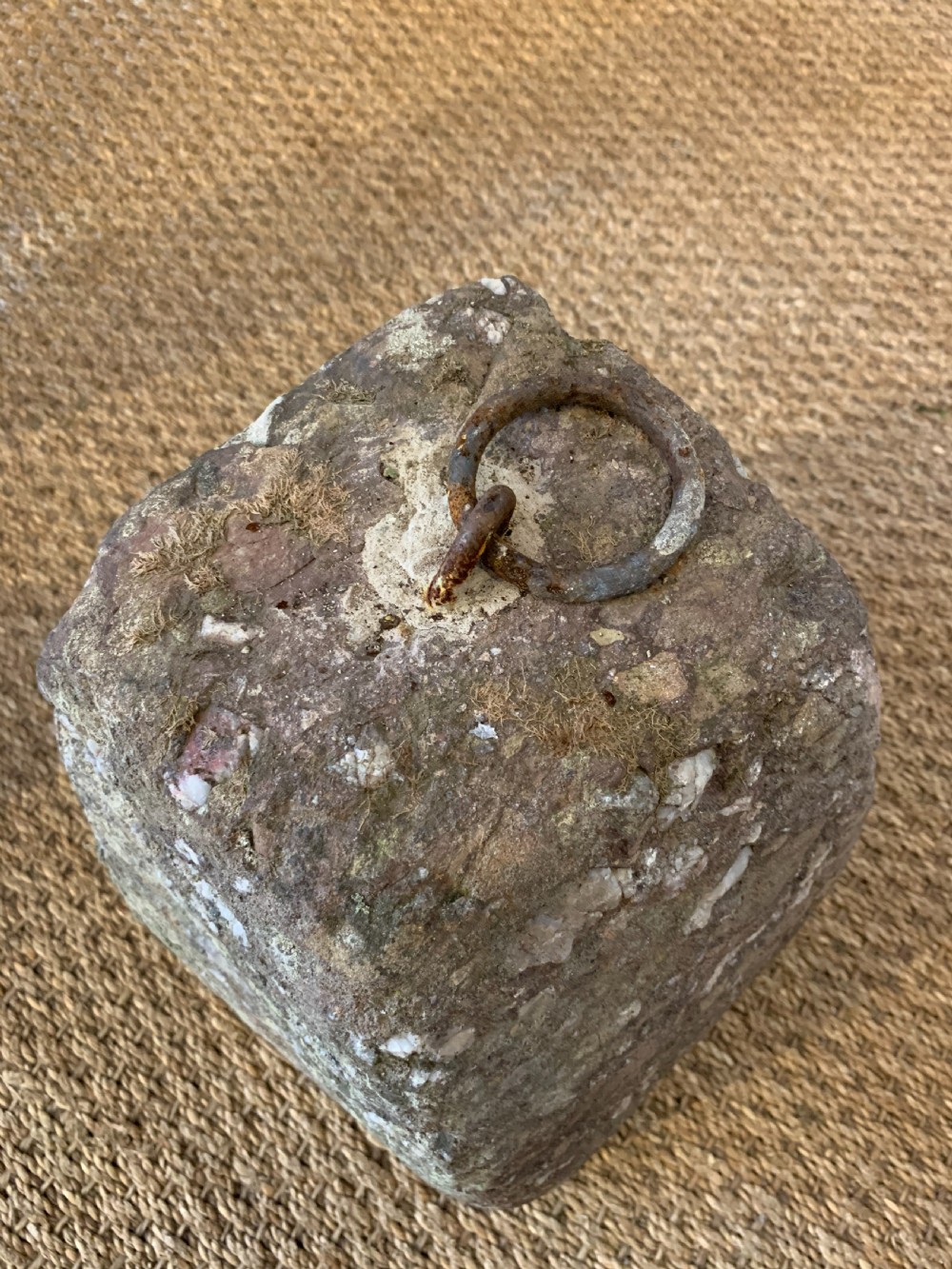 Antique tethering block  View II