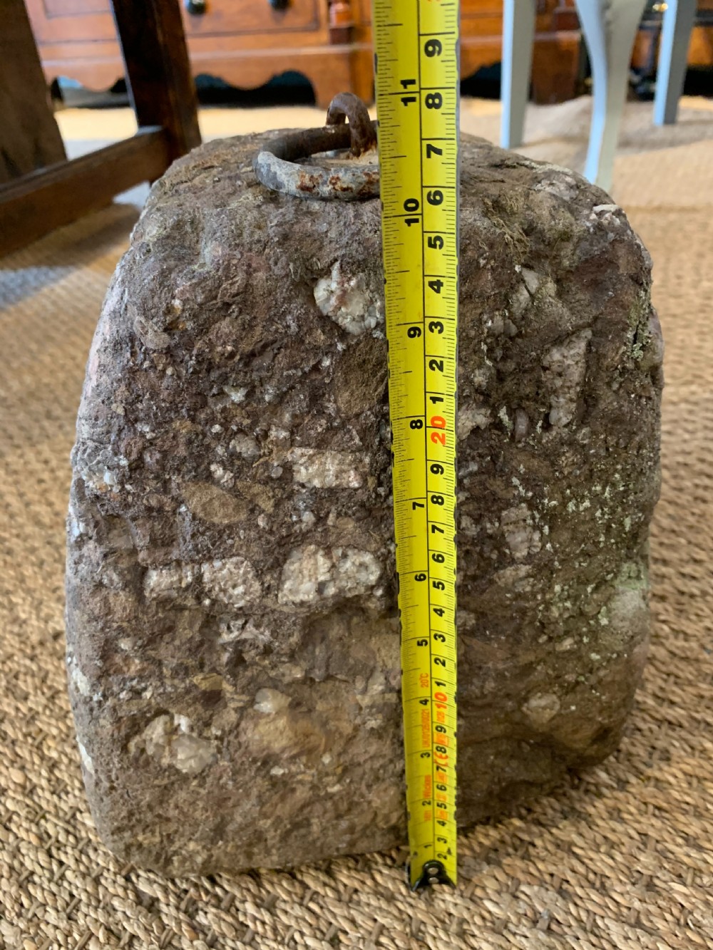 Antique tethering block  View IV