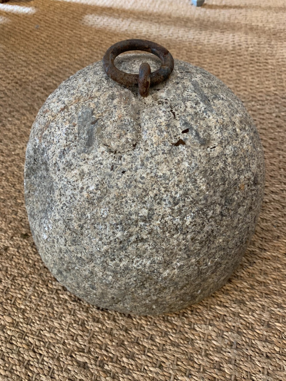 Antique granite tethering block 