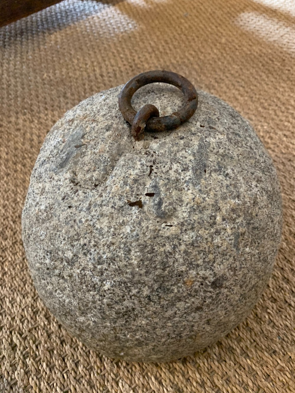 Antique granite tethering block  View IV
