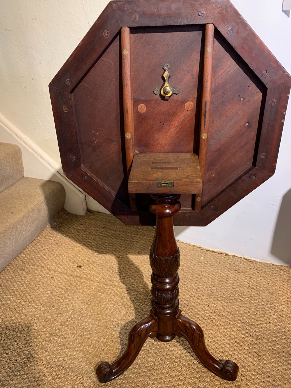 Victorian lamp table with a specimen wood top  View VI