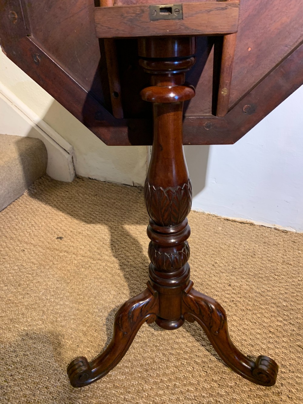 Victorian lamp table with a specimen wood top  View VII