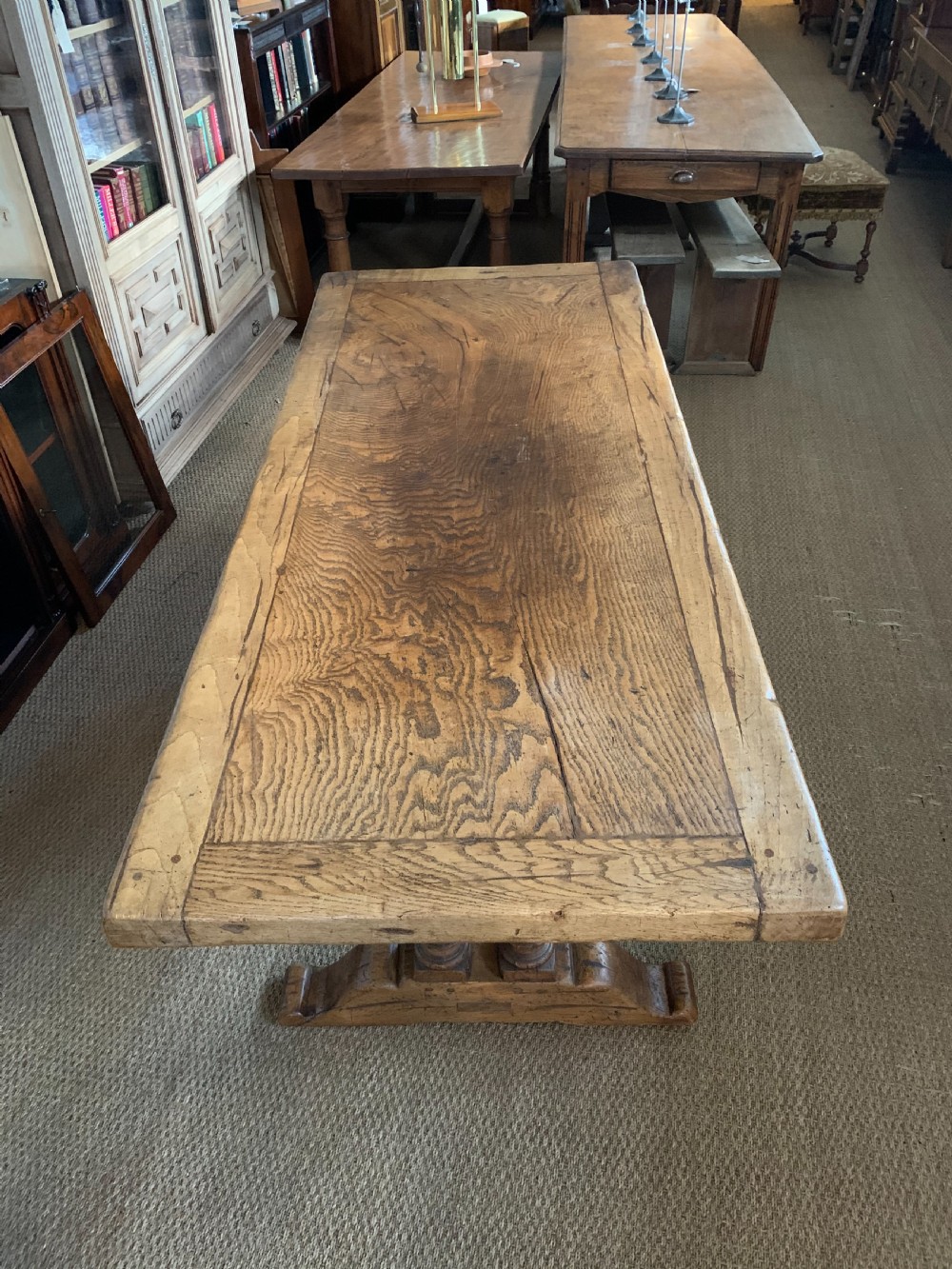 Oak refectory table  View II