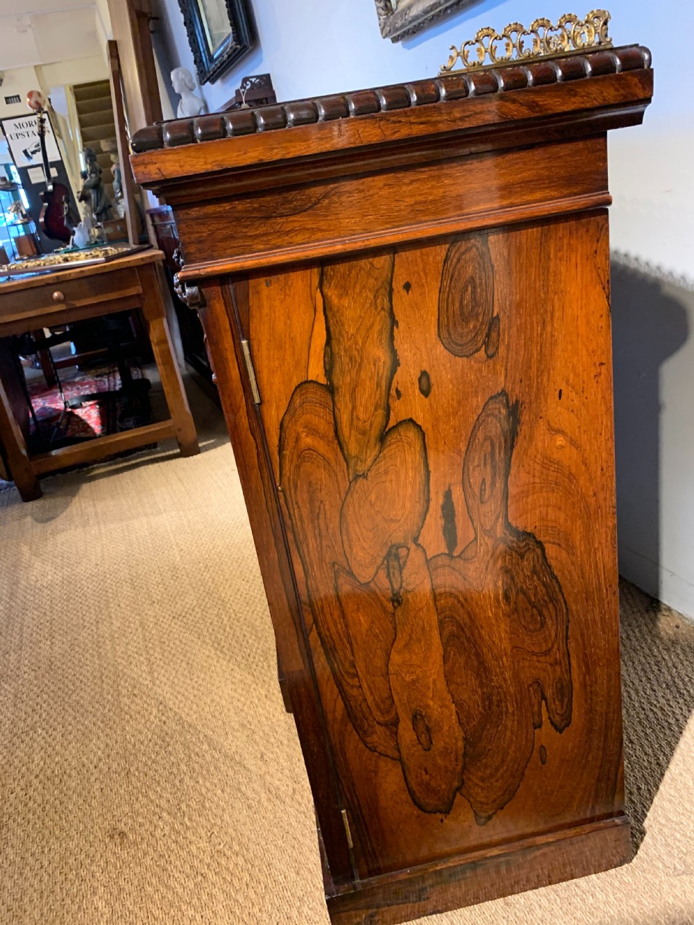 Rosewood breakfront bookcase  View III