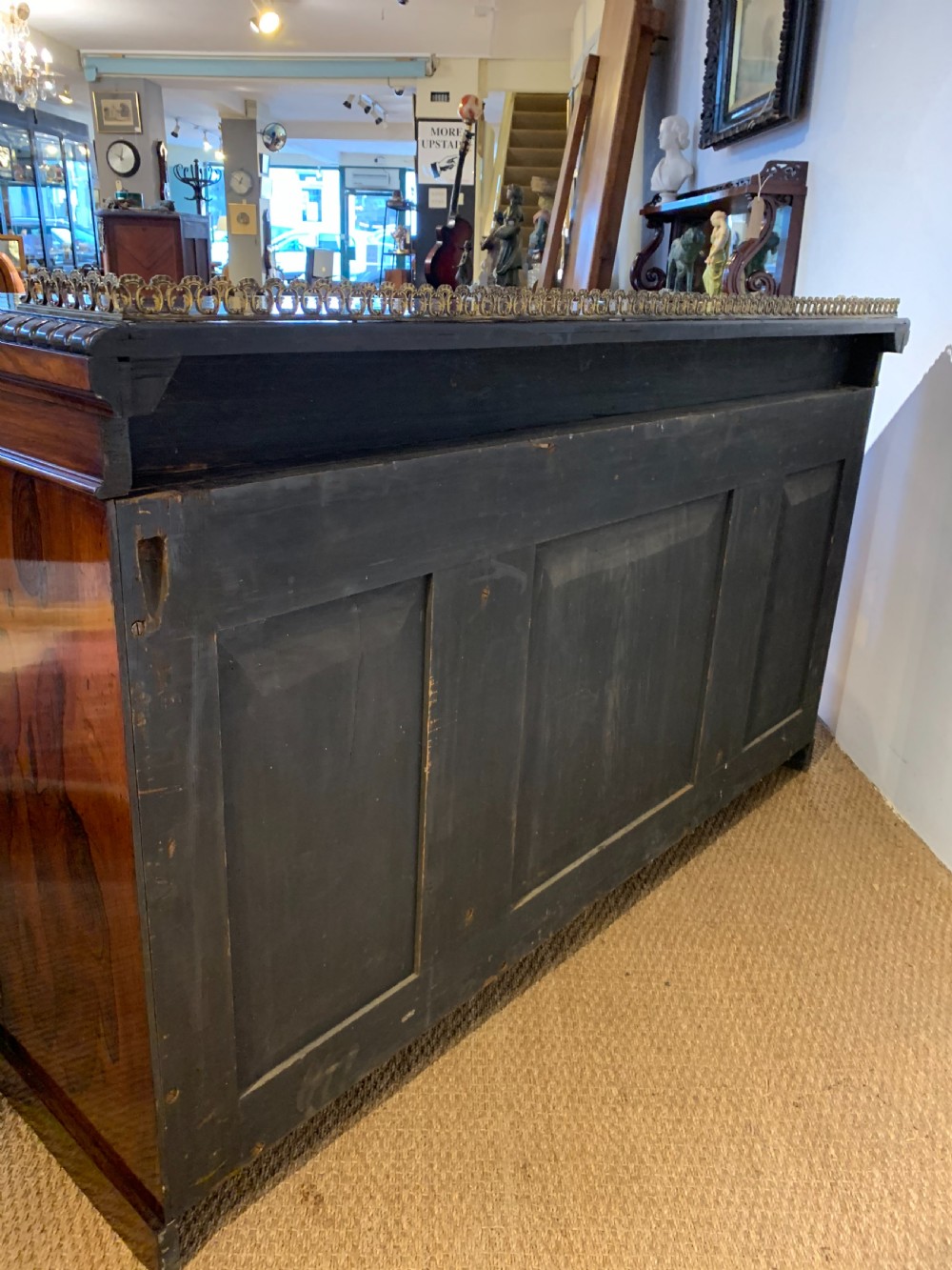 Rosewood breakfront bookcase  View V