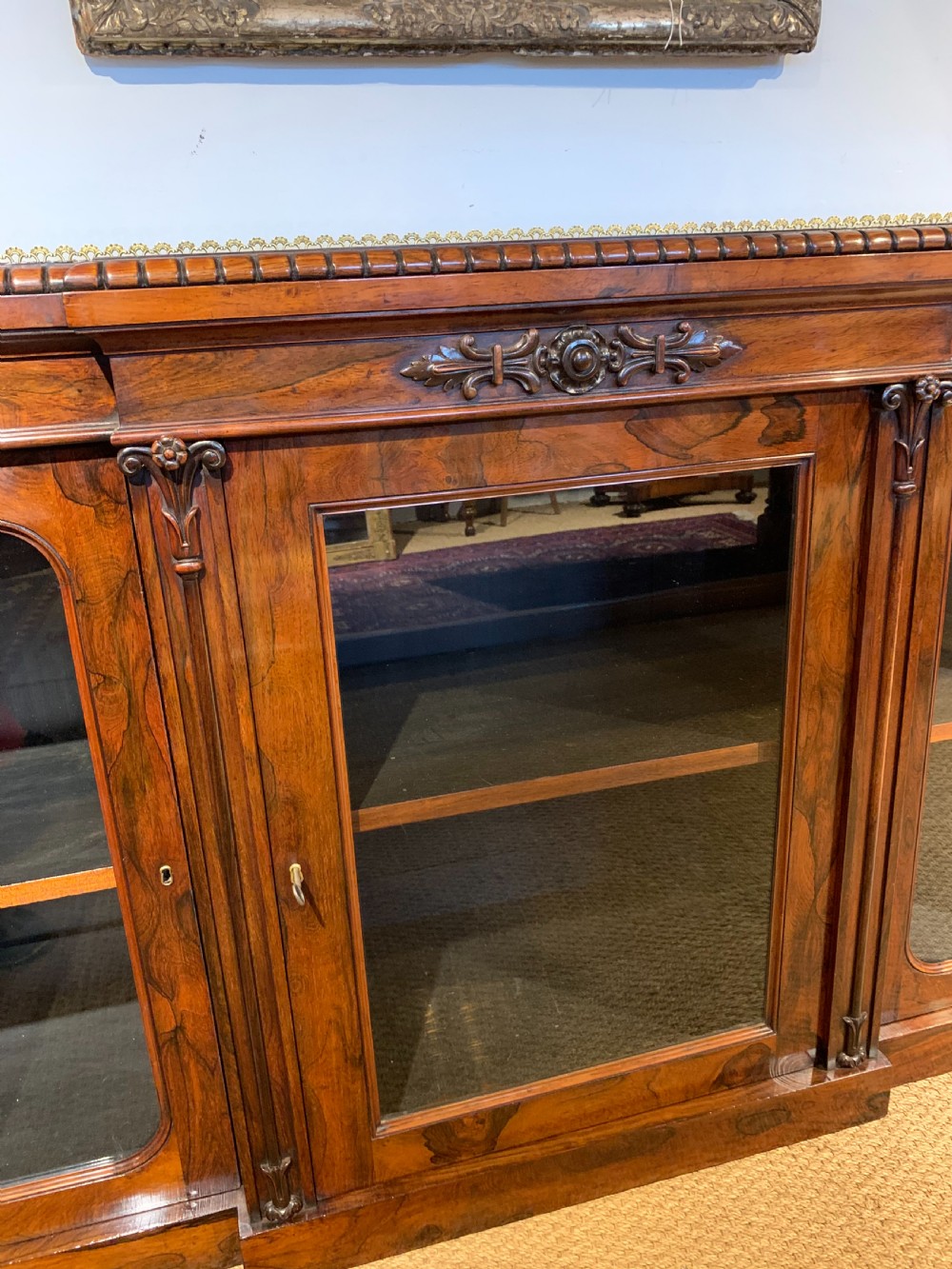 Rosewood breakfront bookcase  View VI