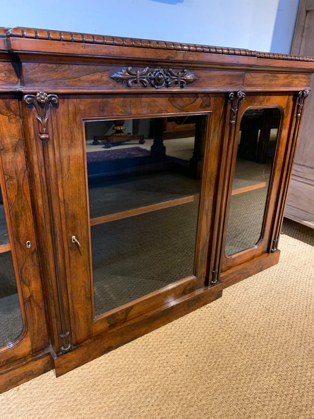 Rosewood breakfront bookcase  View VIII