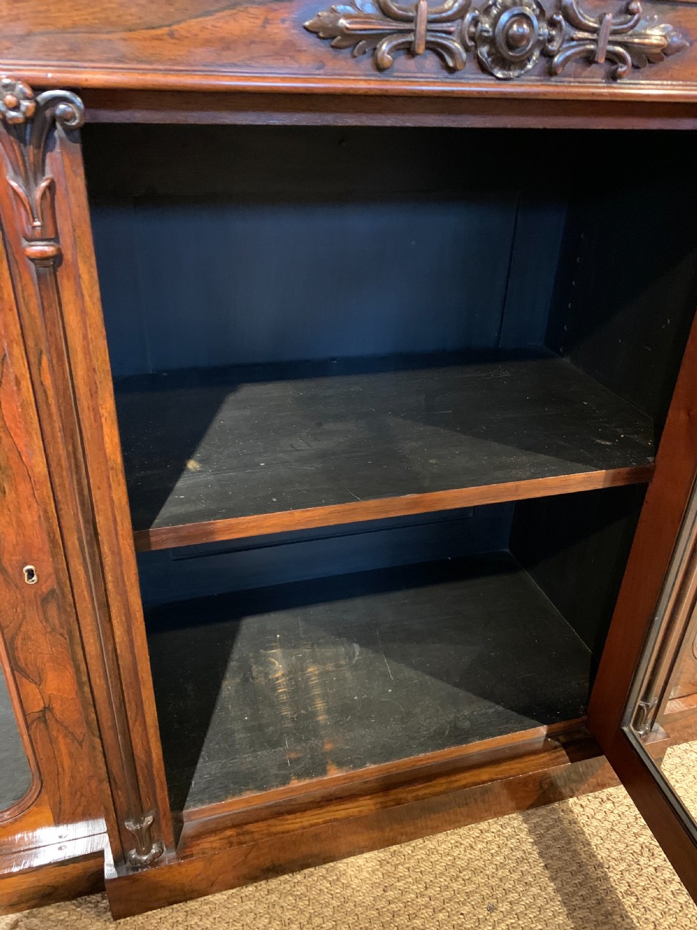 Rosewood breakfront bookcase  View X