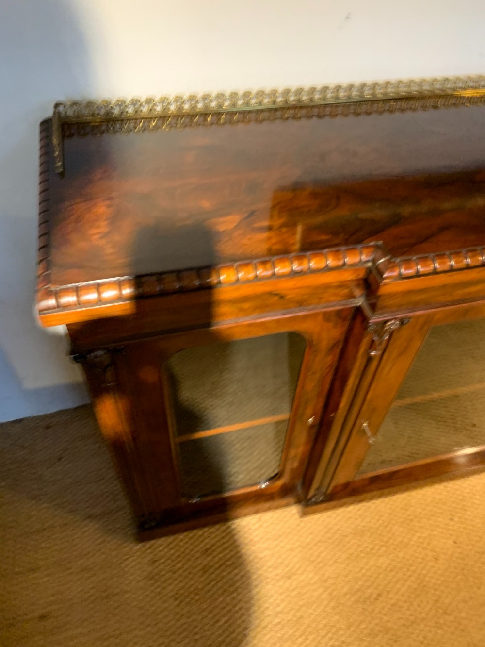 Rosewood breakfront bookcase  View XIV