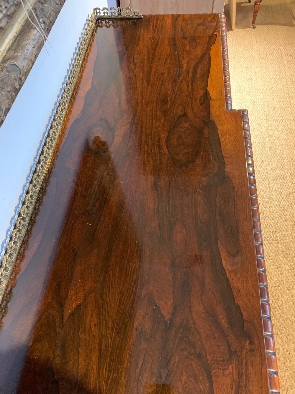 Rosewood breakfront bookcase  View XVI