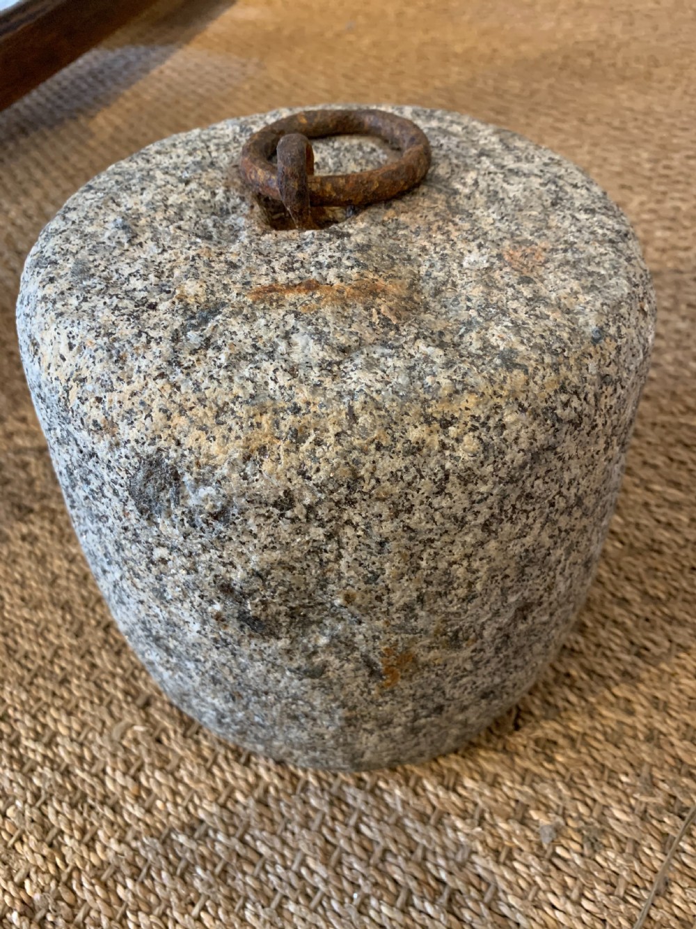 Antique granite tethering block 