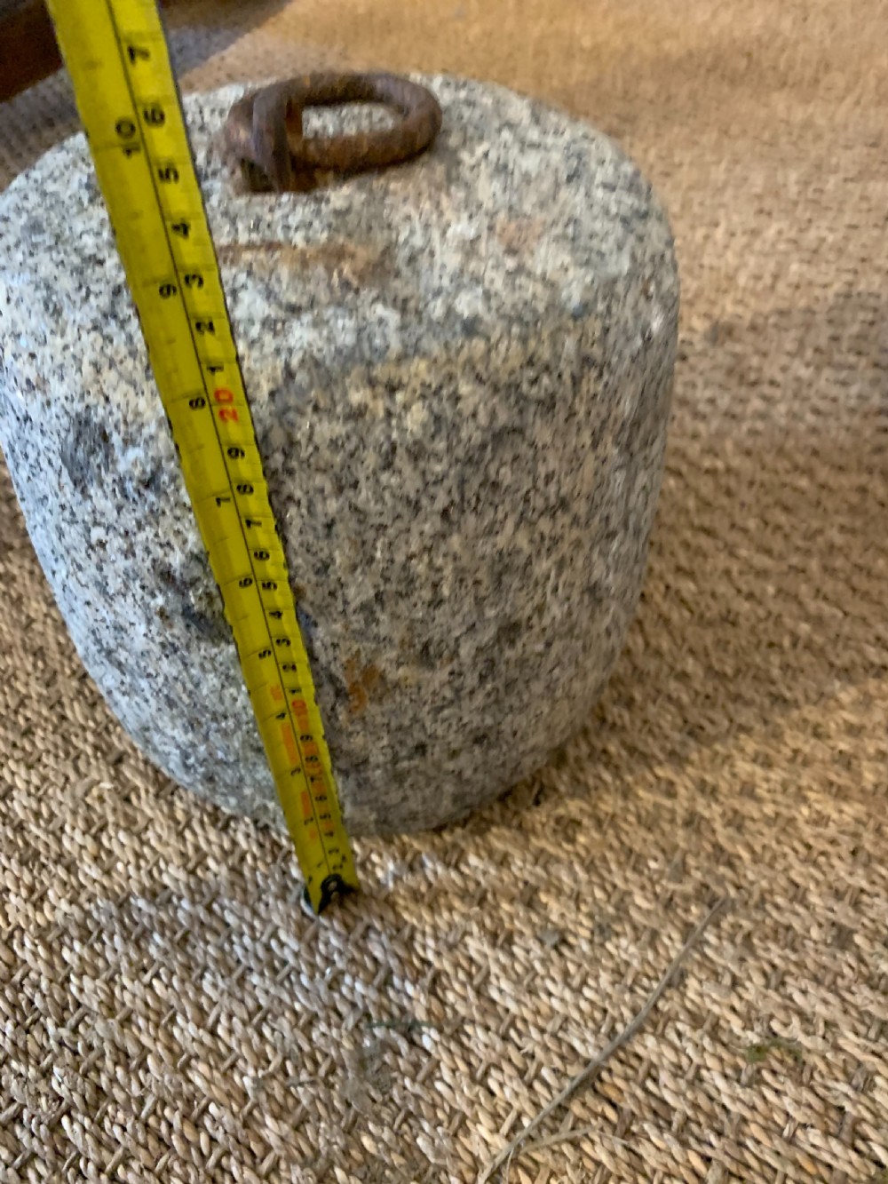 Antique granite tethering block  View V