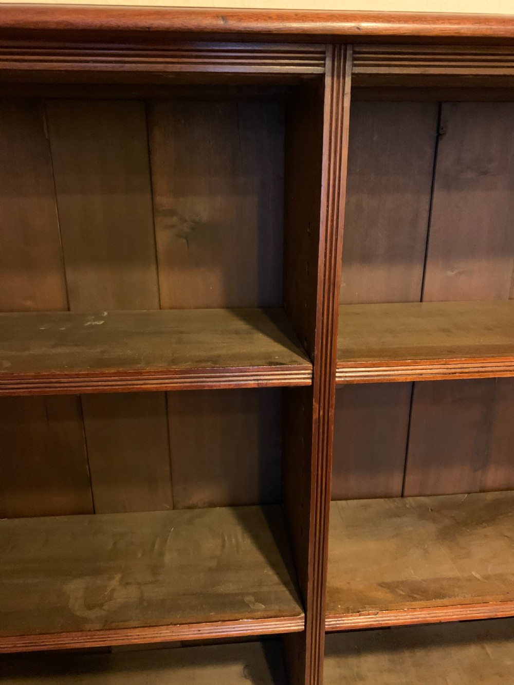 Mahogany open bookcase  View III