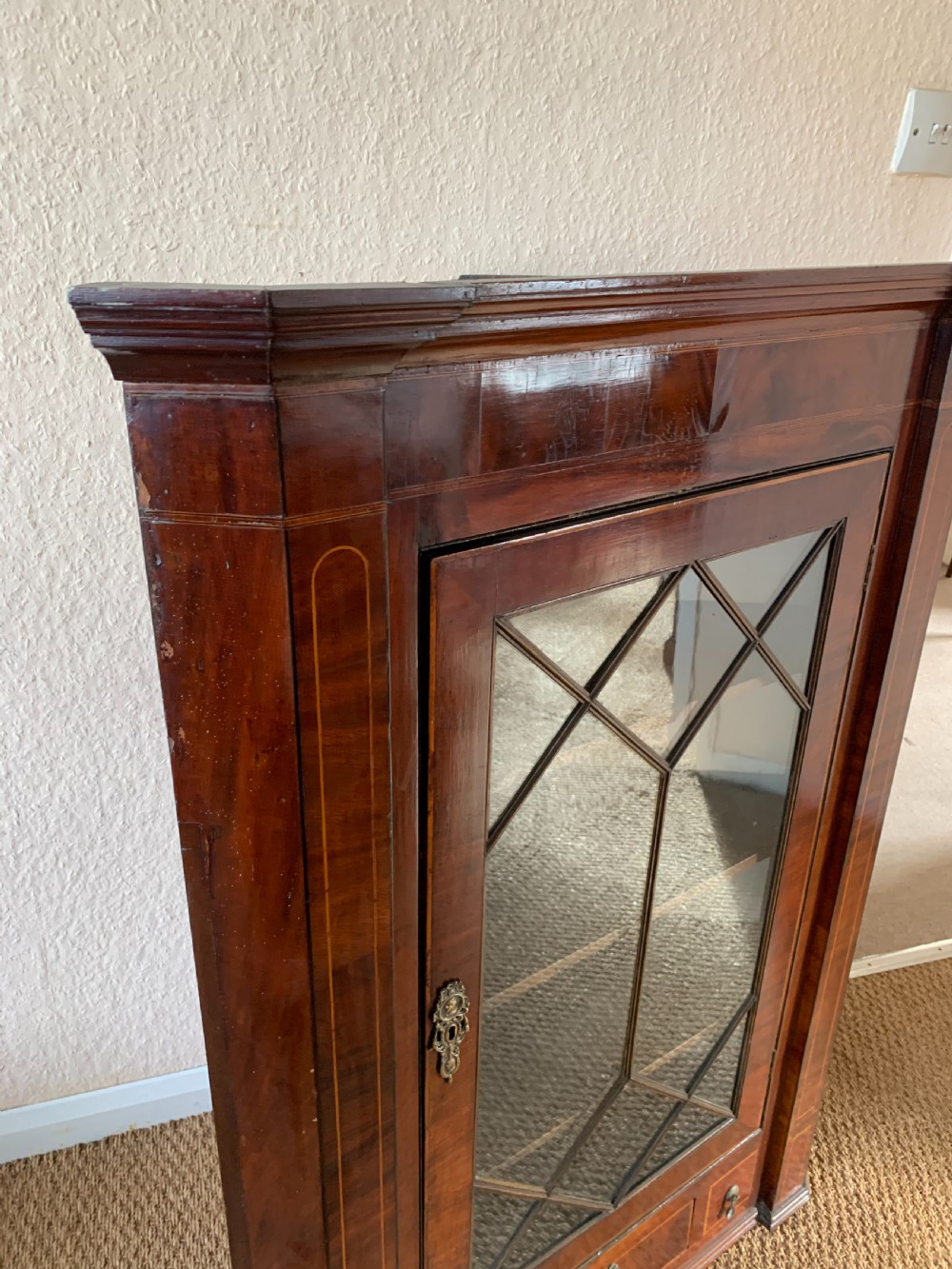Georgian mahogany corner cupboard   View II