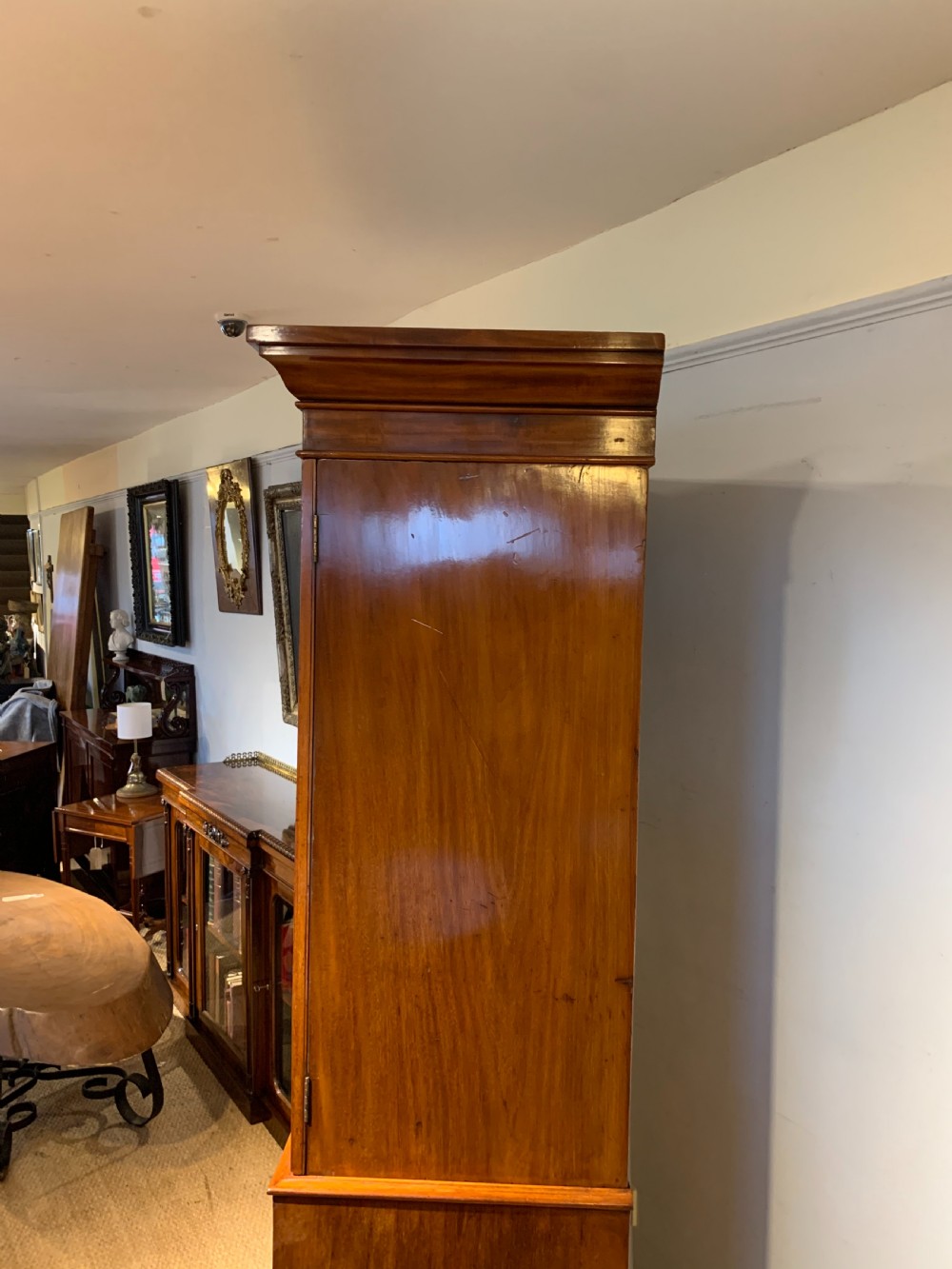 Small Victorian mahogany linen press  View VI