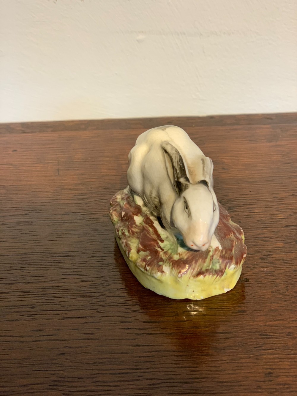 Antique miniature Staffordshire figure of a rabbit   View II