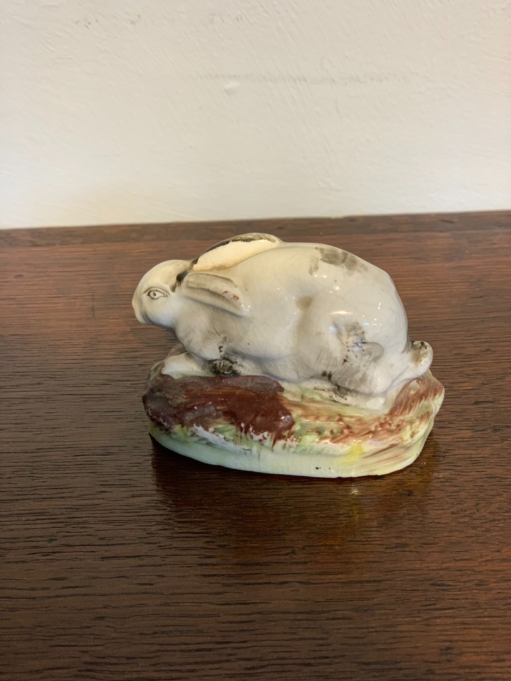 Antique miniature Staffordshire figure of a rabbit   View III