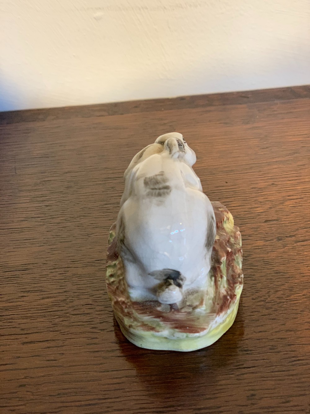Antique miniature Staffordshire figure of a rabbit   View IV