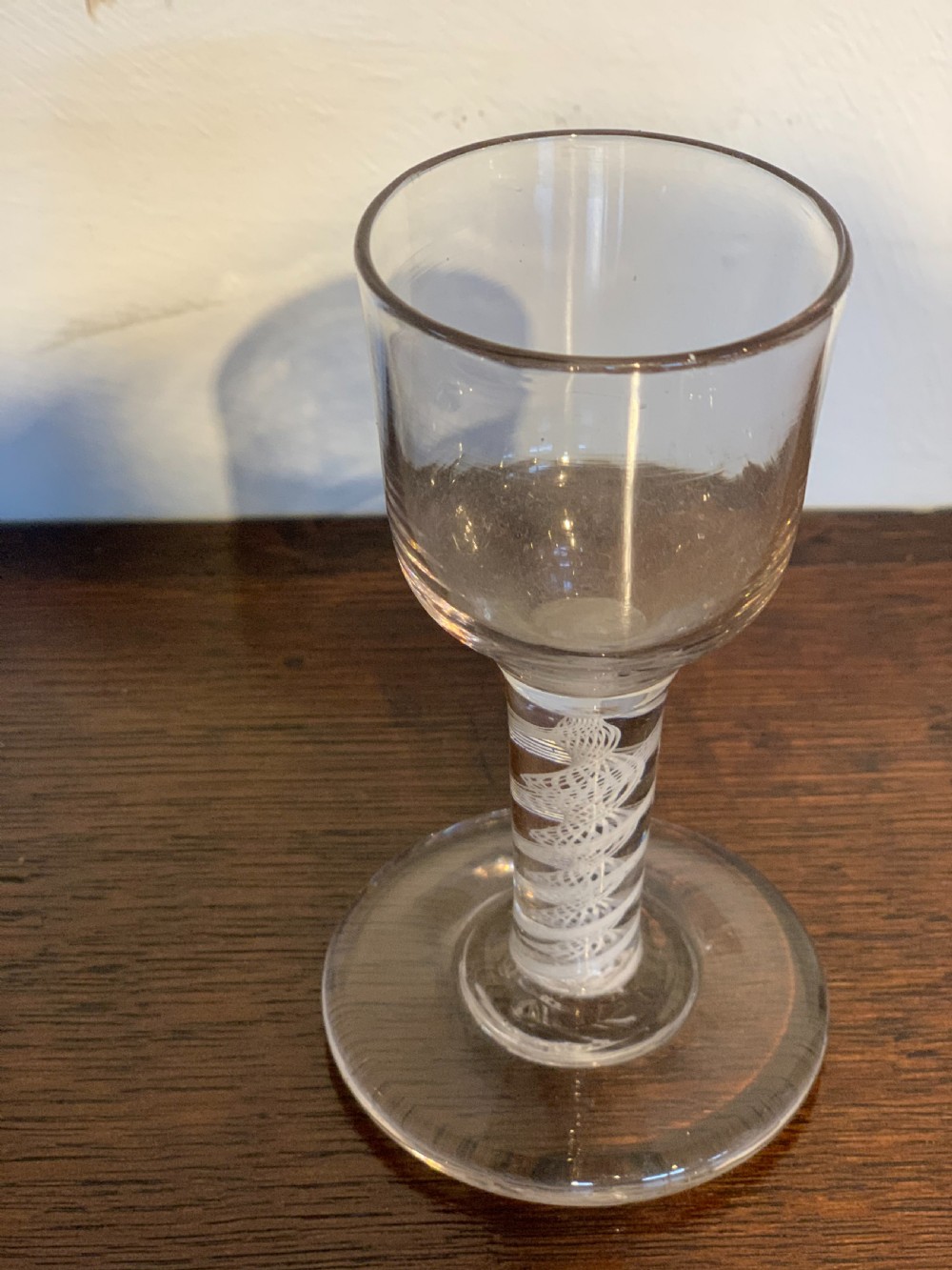 Antique double air twist glass  View II
