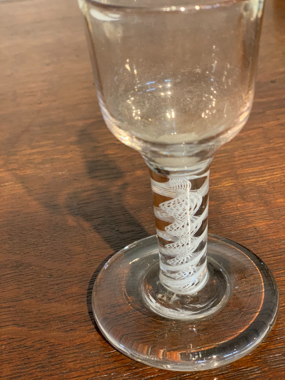 Antique double air twist glass  View V