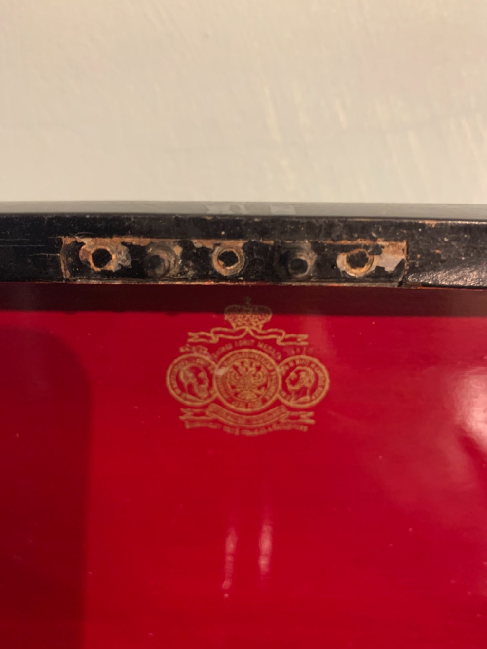 Russian lacquer tea caddy  View III