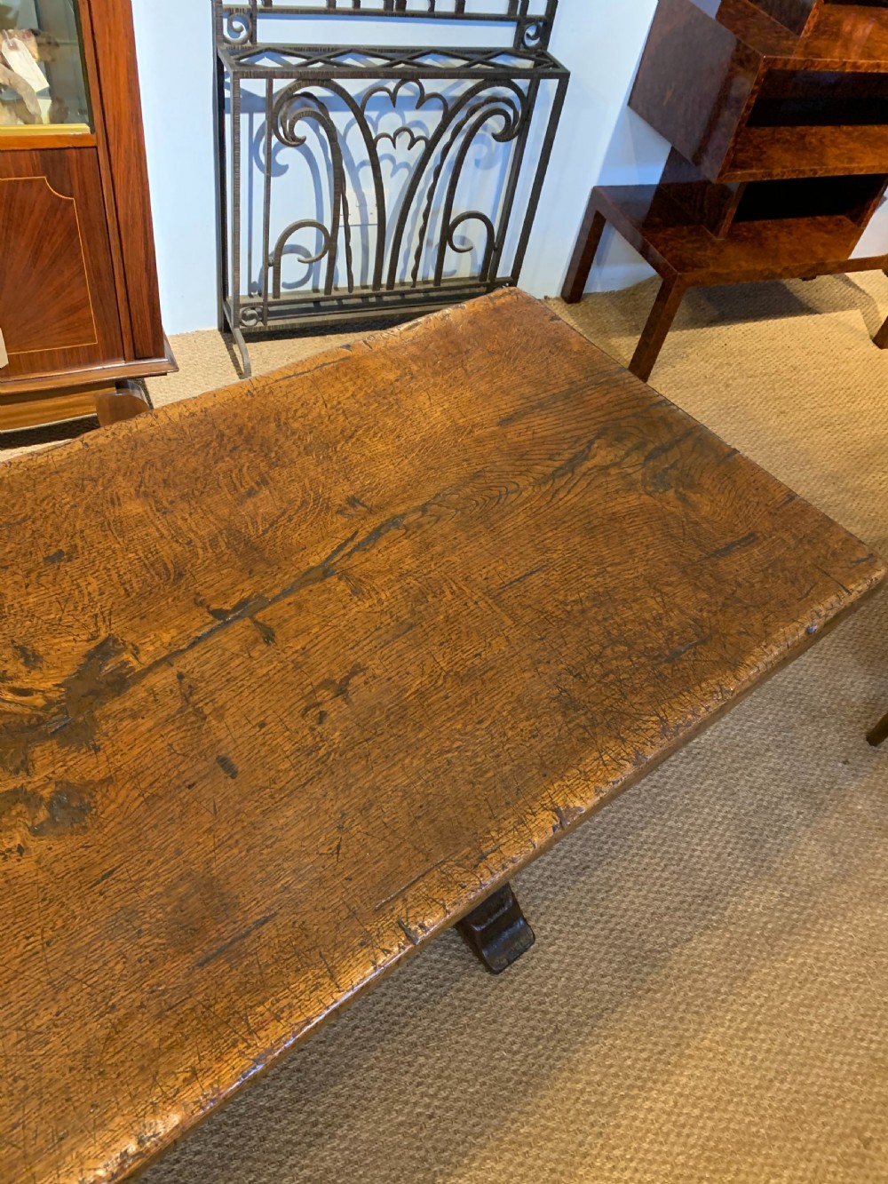 Oak refectory table  View III