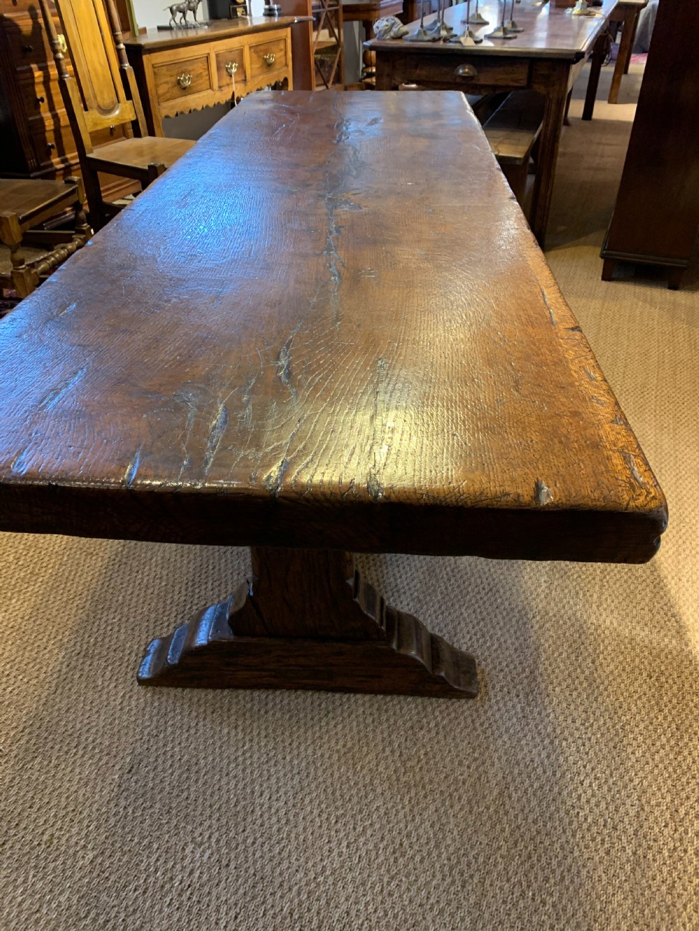 Oak refectory table  View VII