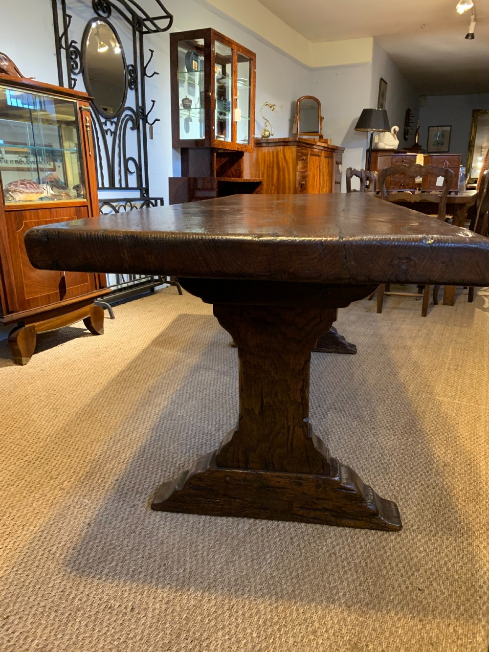 Oak refectory table  View VIII