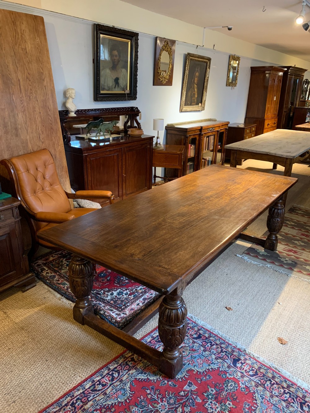 Oak refectory table 