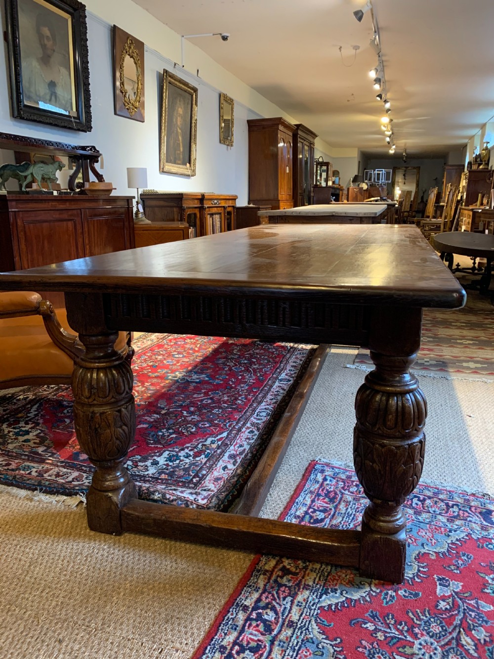 Oak refectory table  View III