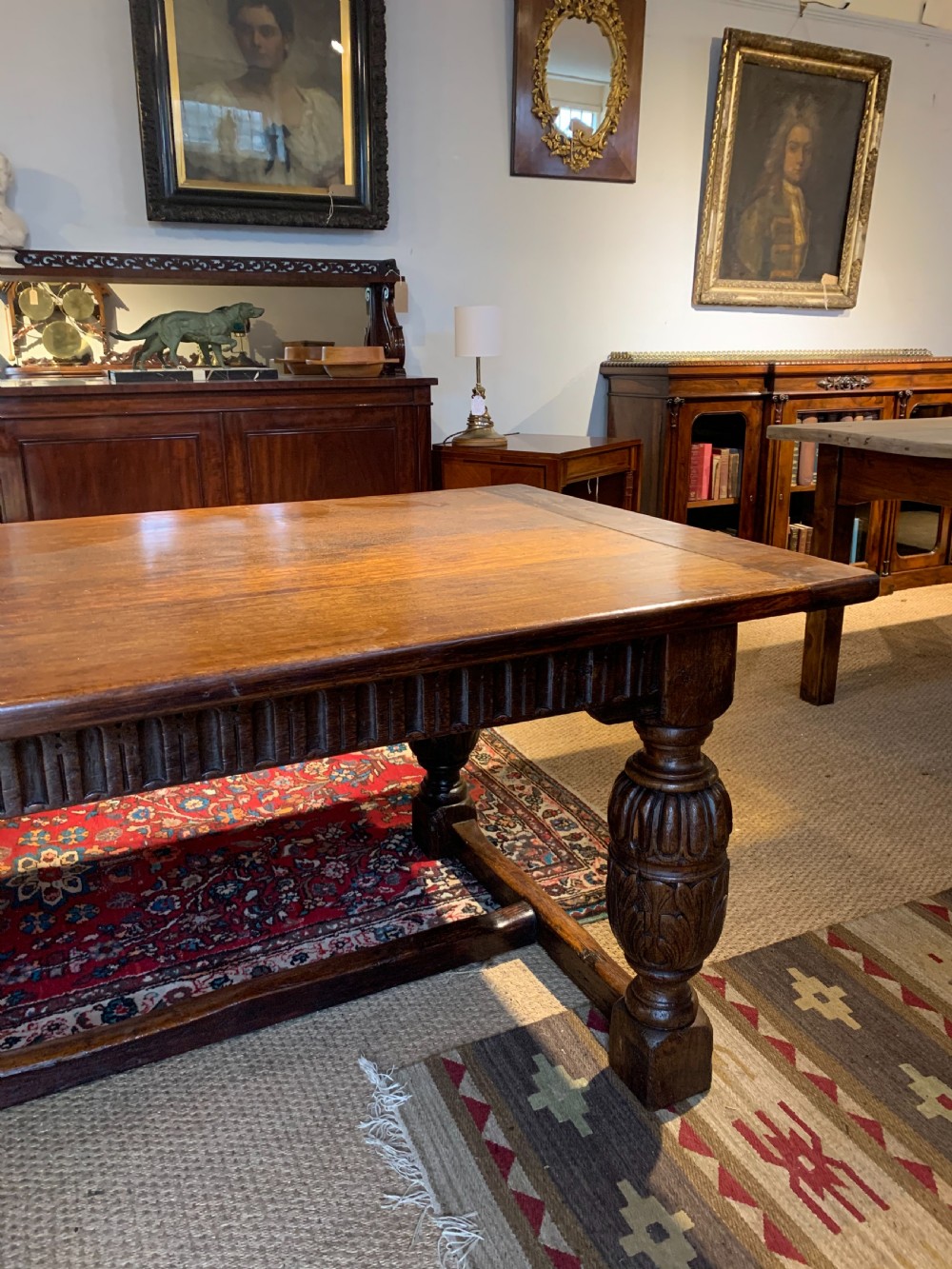 Oak refectory table  View IV